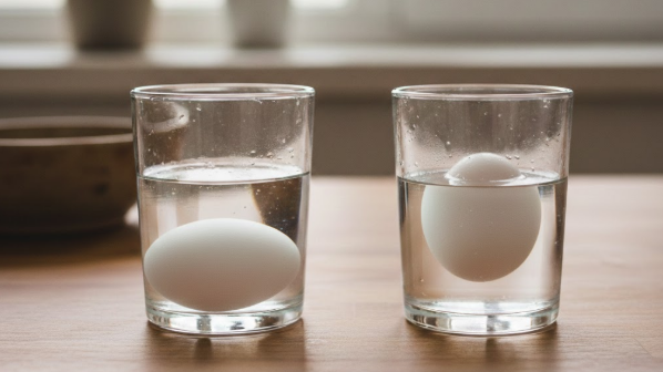 물 테스트를 통한 신선한 계란과 상한 계란 구별법