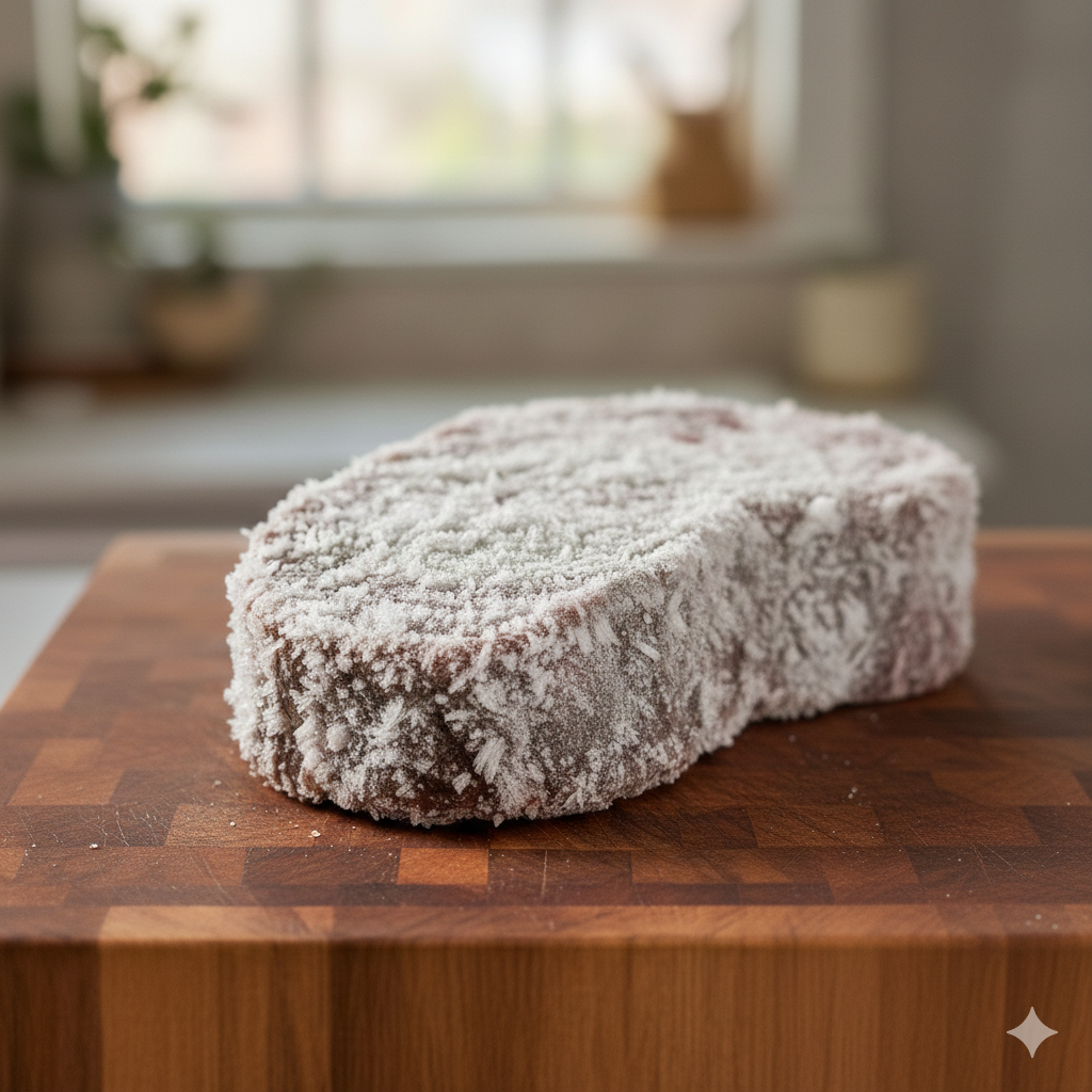 냉동 화상으로 변색된 고기 이미지